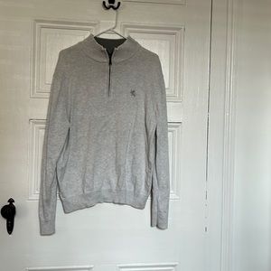 Men’s Gray Express 1/2 Zip Long Sleeve-Size XL